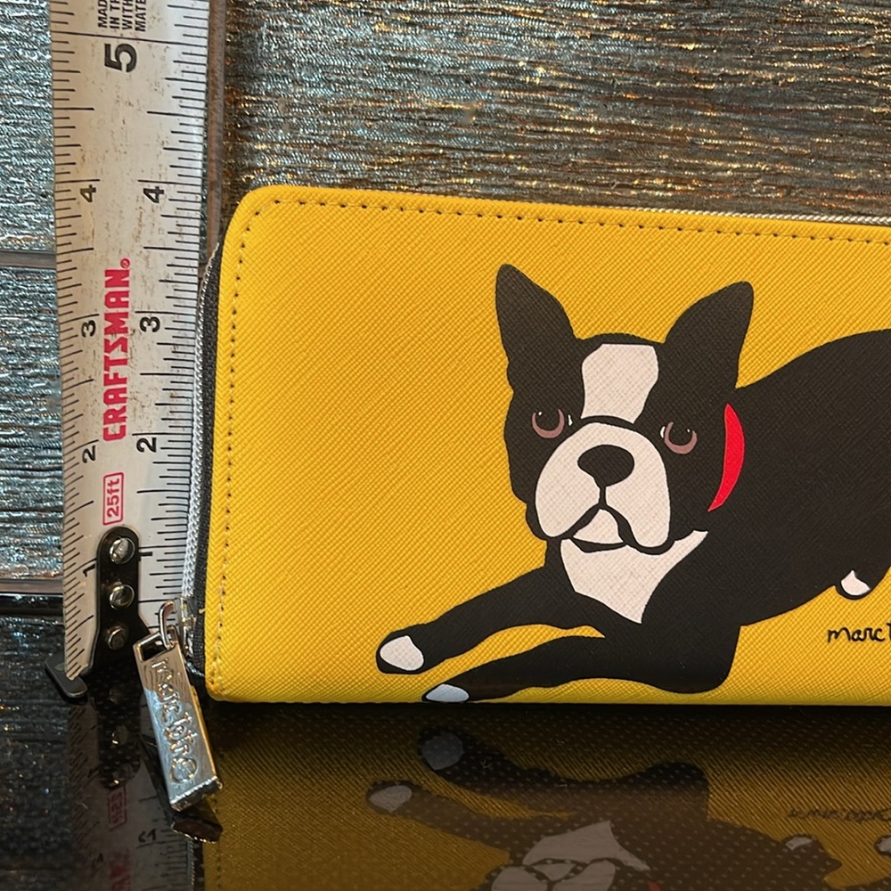 Marc Tetro Wallet Yellow Boston Terrier Frenchton Clutch Coin Purse Card holder - Picture 9 of 15